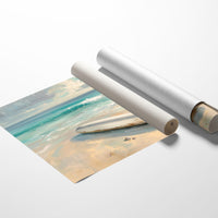 Surfboard Awaits Morning Tide