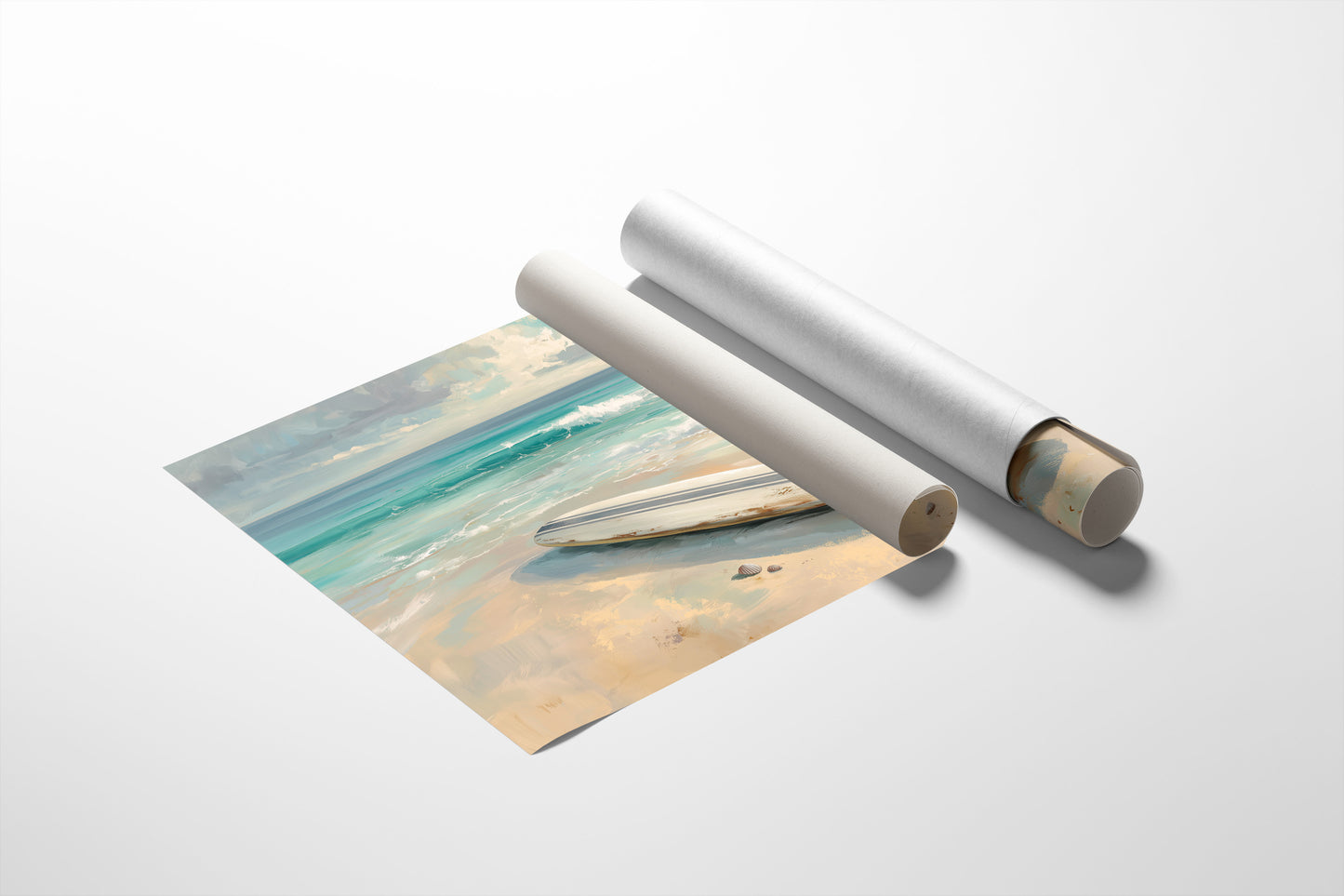 Surfboard Awaits Morning Tide