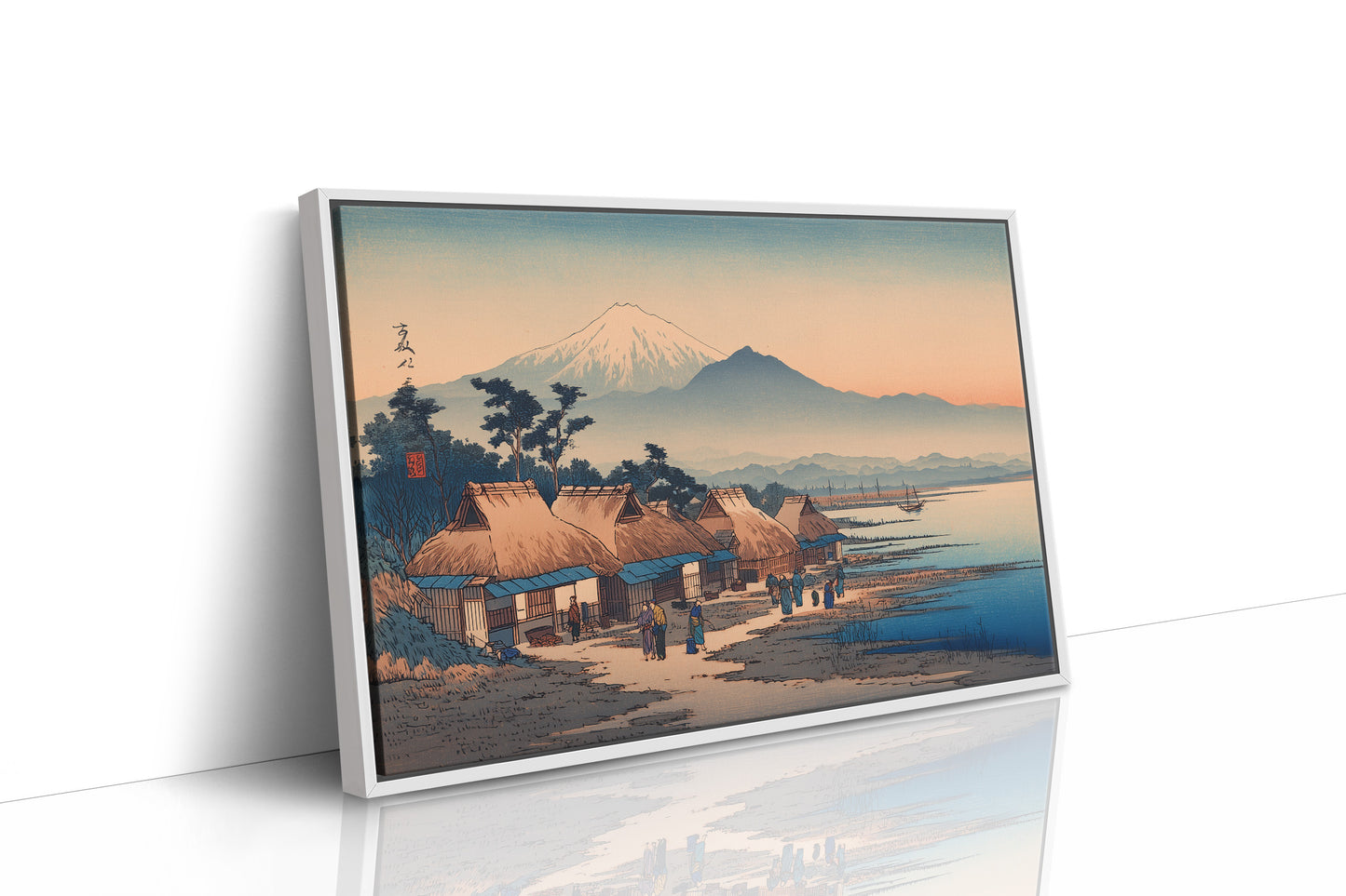 Coastal Village Greets Mountain Dawn