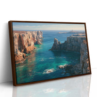 Sea Cliffs, Distant Lighthouse