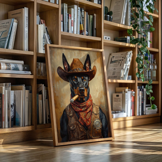 Doberman Marshal with a Steel Gaze