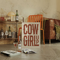 Cowgirl Up Western Typography Print