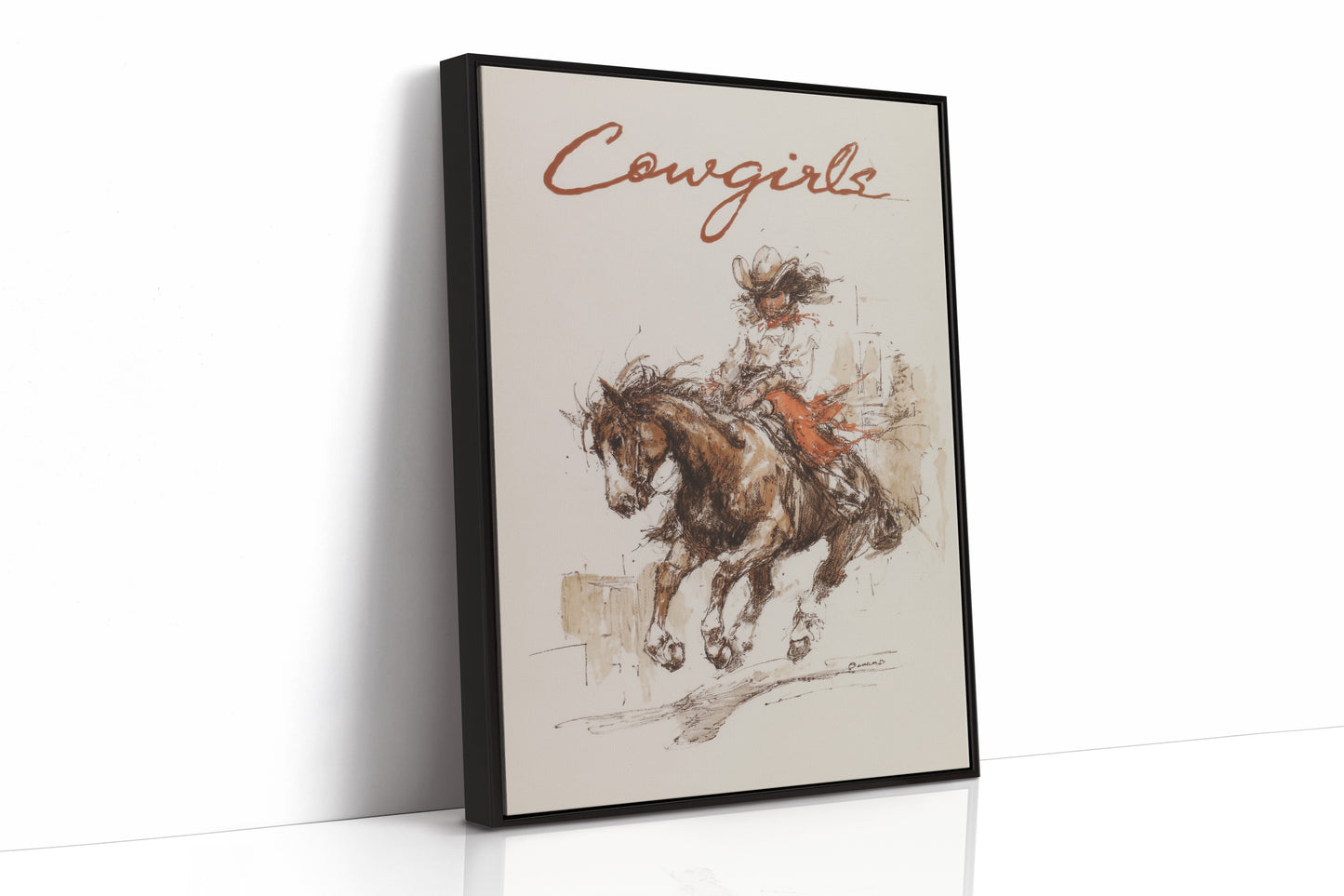 Barrel Racing Dreams - Dynamic Cowgirl & Horse