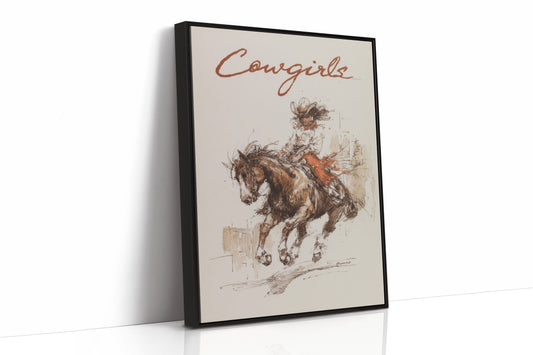 Barrel Racing Dreams - Dynamic Cowgirl & Horse