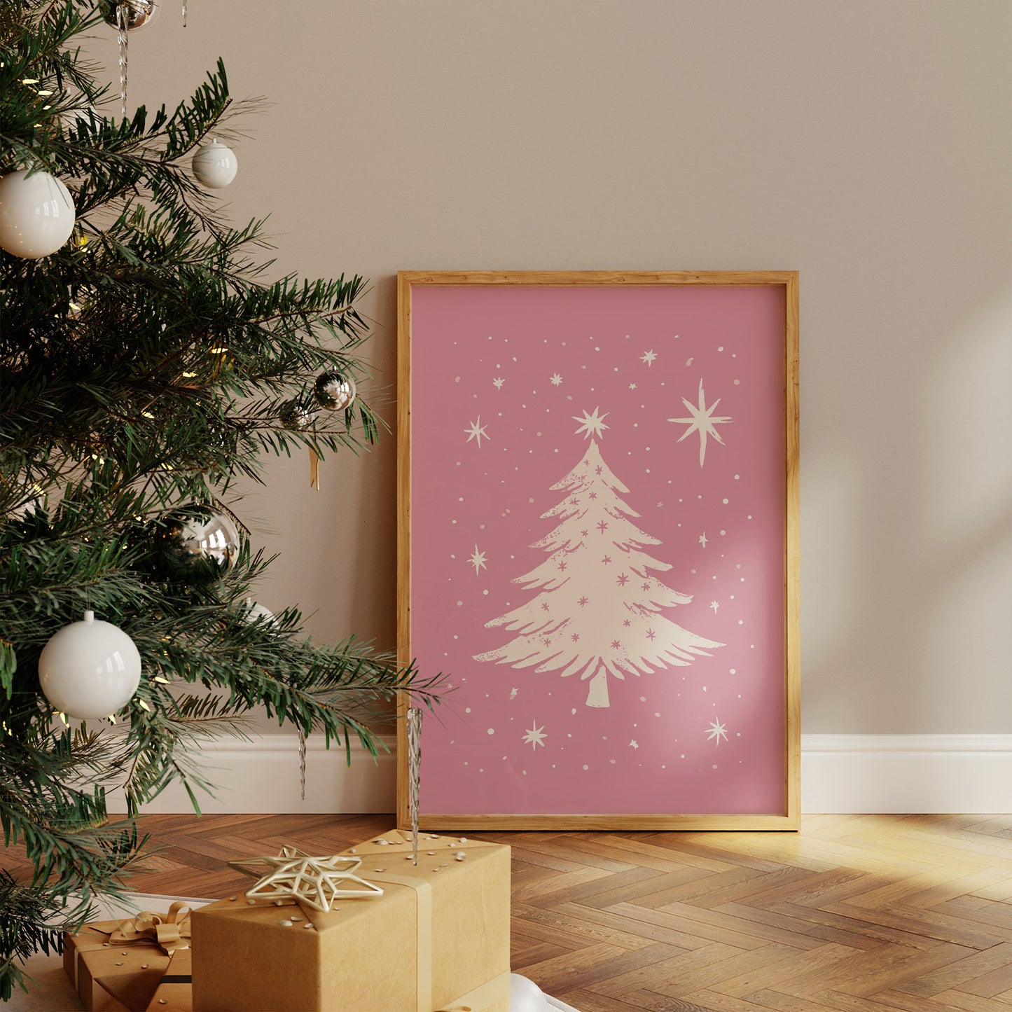 Snow Stars Dance On Rose Night