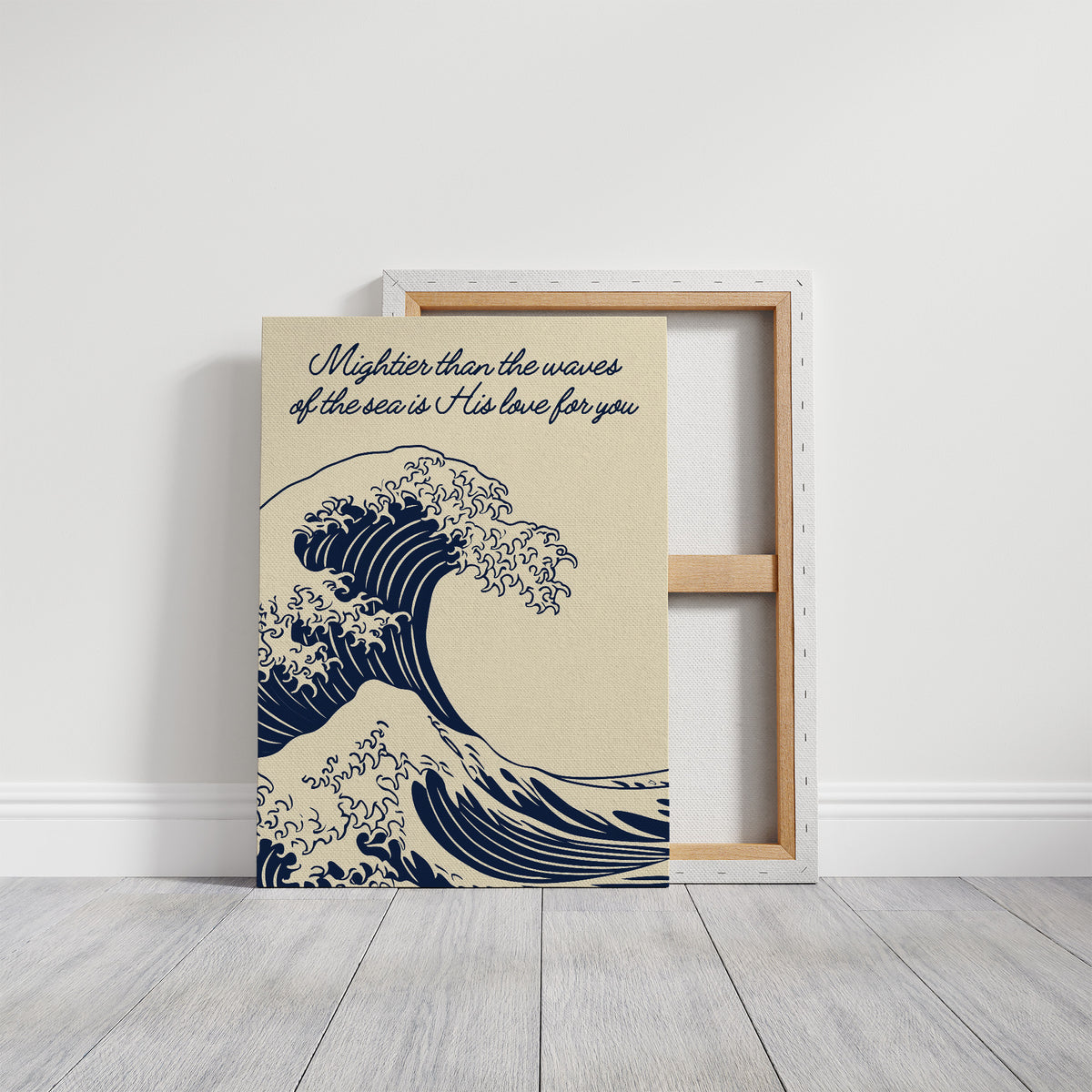 Mightier Than the Waves Scripture Art