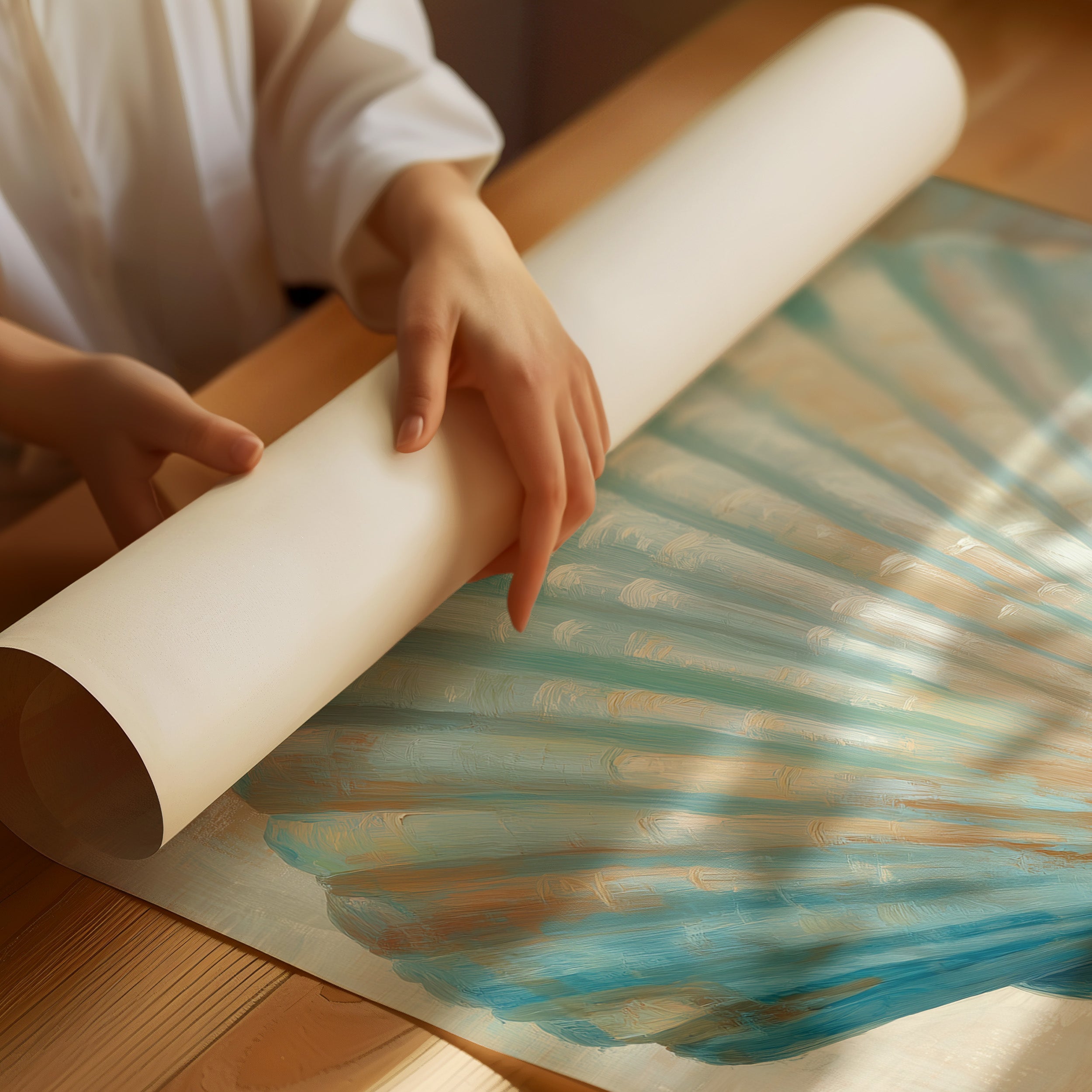 Coastal Memory In Aqua Tones