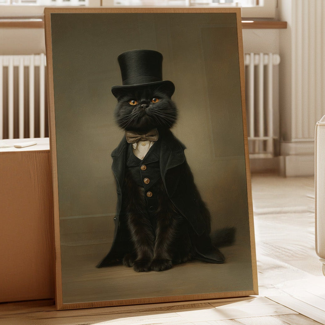 Dapper Feline's Grand Entrance