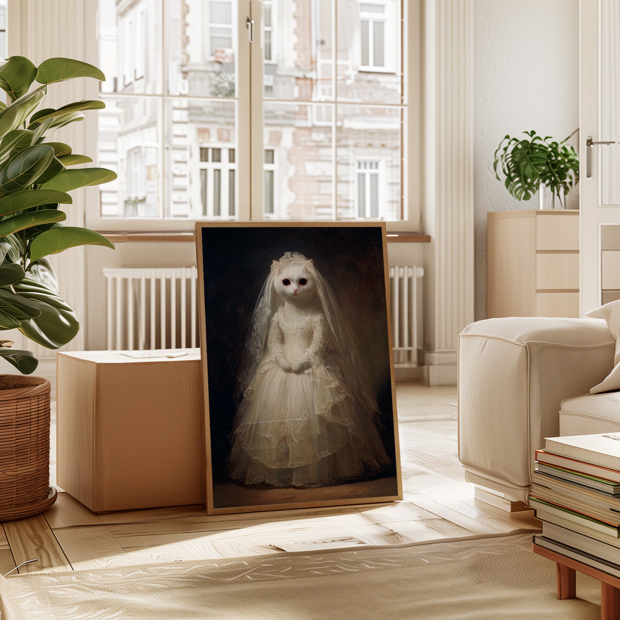 A Feline Bride Awaits the Unseen