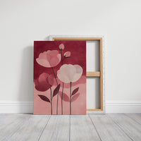 Peonies Rise Through Burgundy Mist