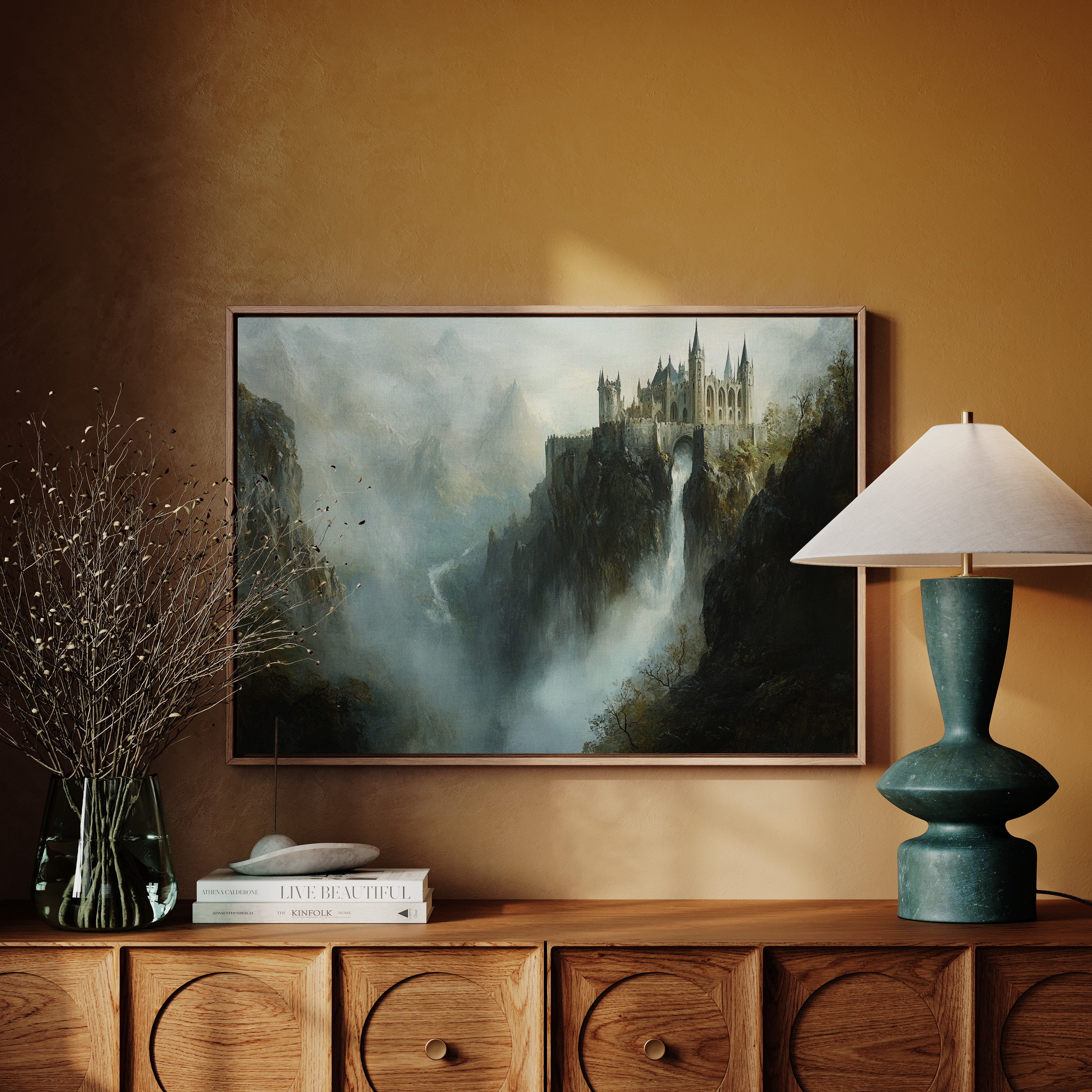 Ancient Spires Pierce Mountain Mist