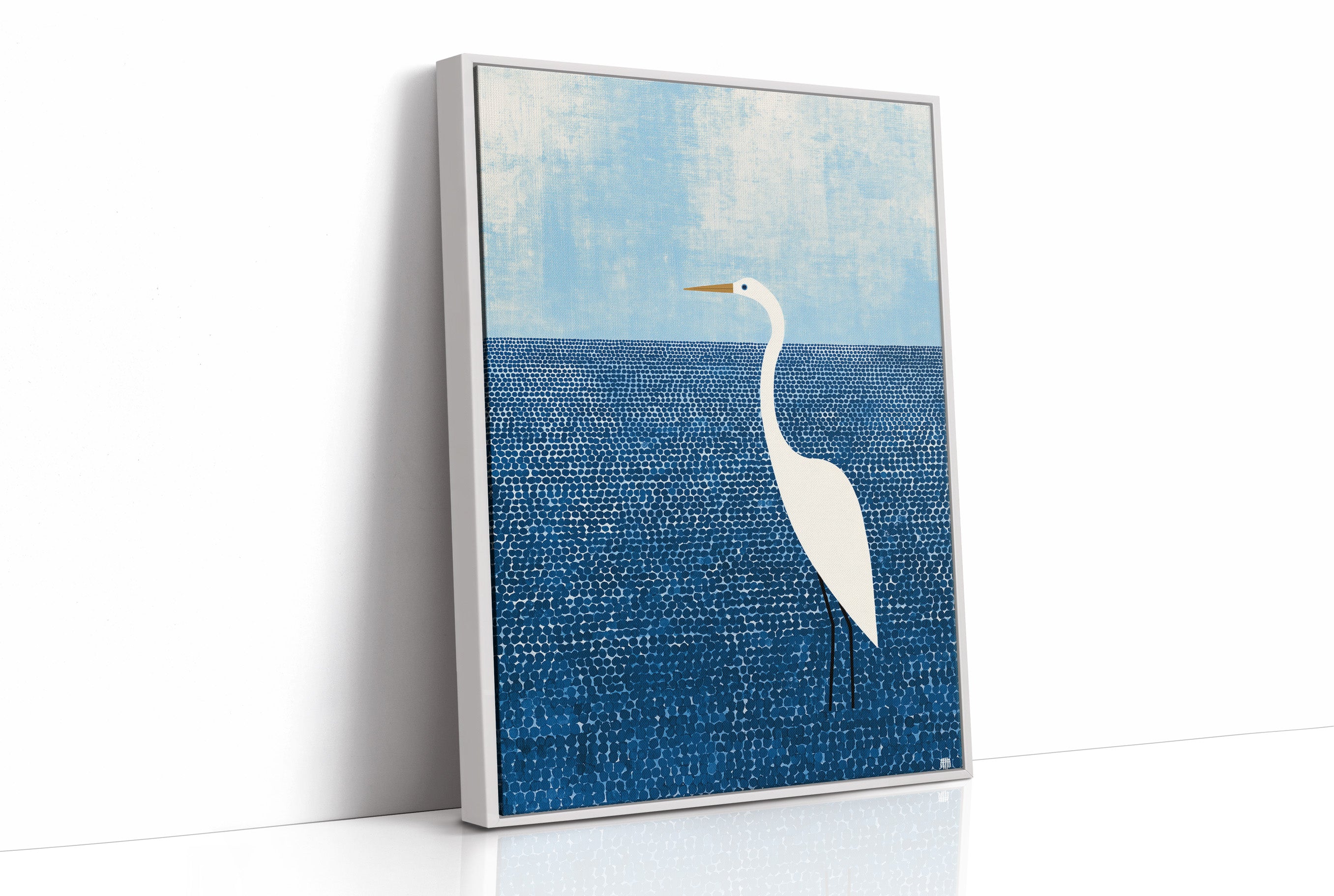 Egret in the Blue Shallows