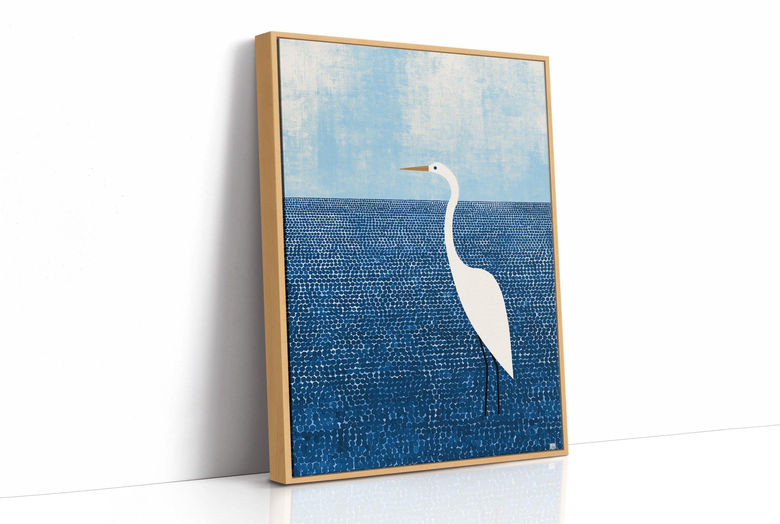 Egret in the Blue Shallows
