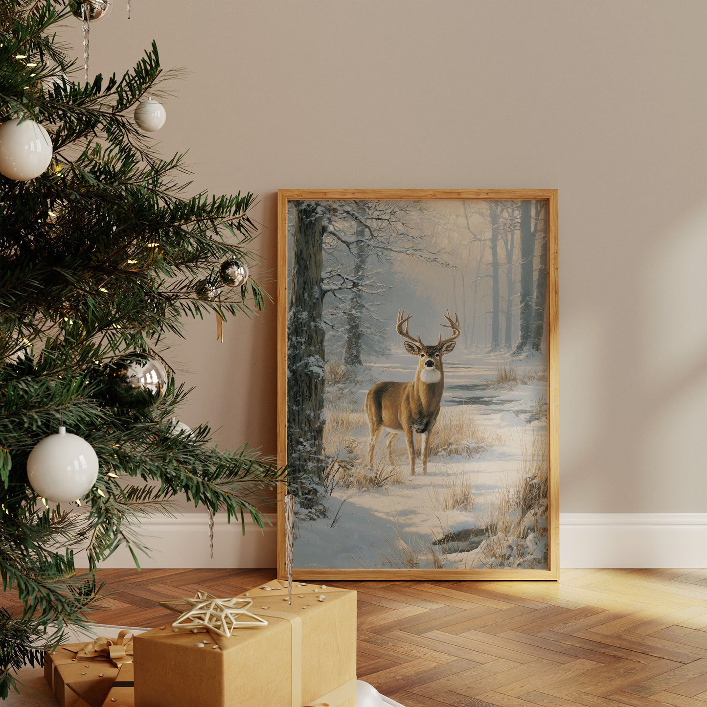 Winter Stag Meets Morning Light