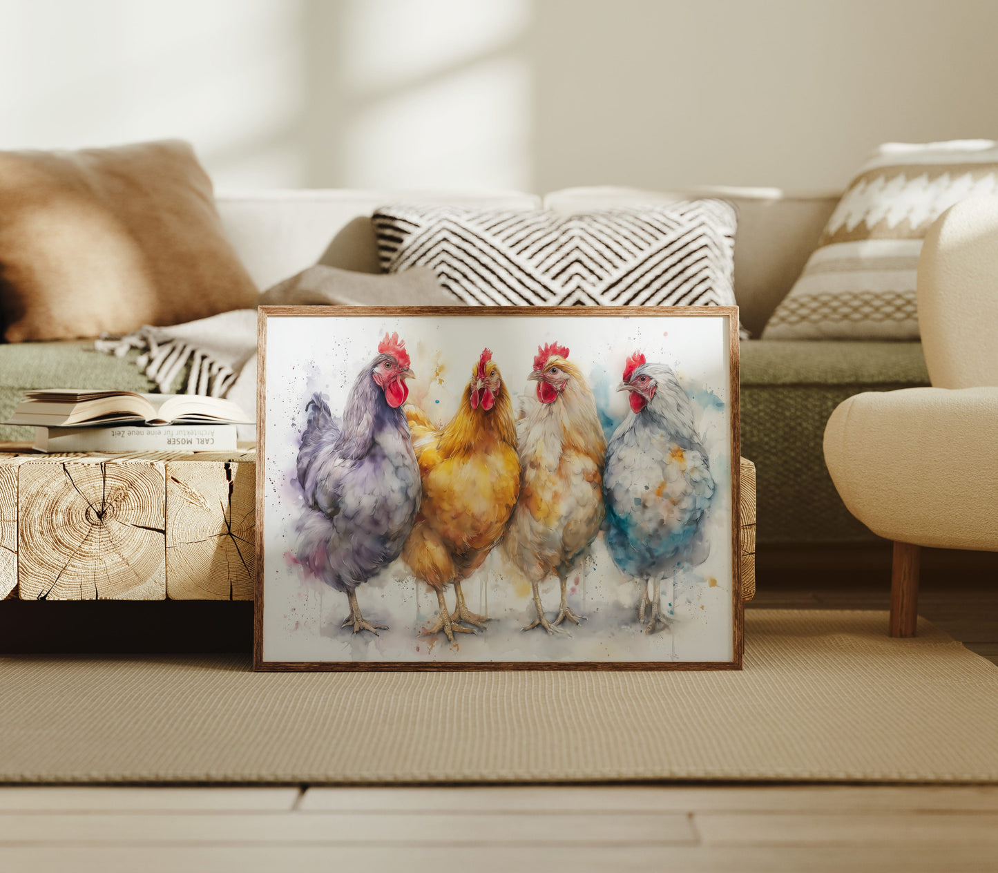 Four Feathered Friends Strolling Together