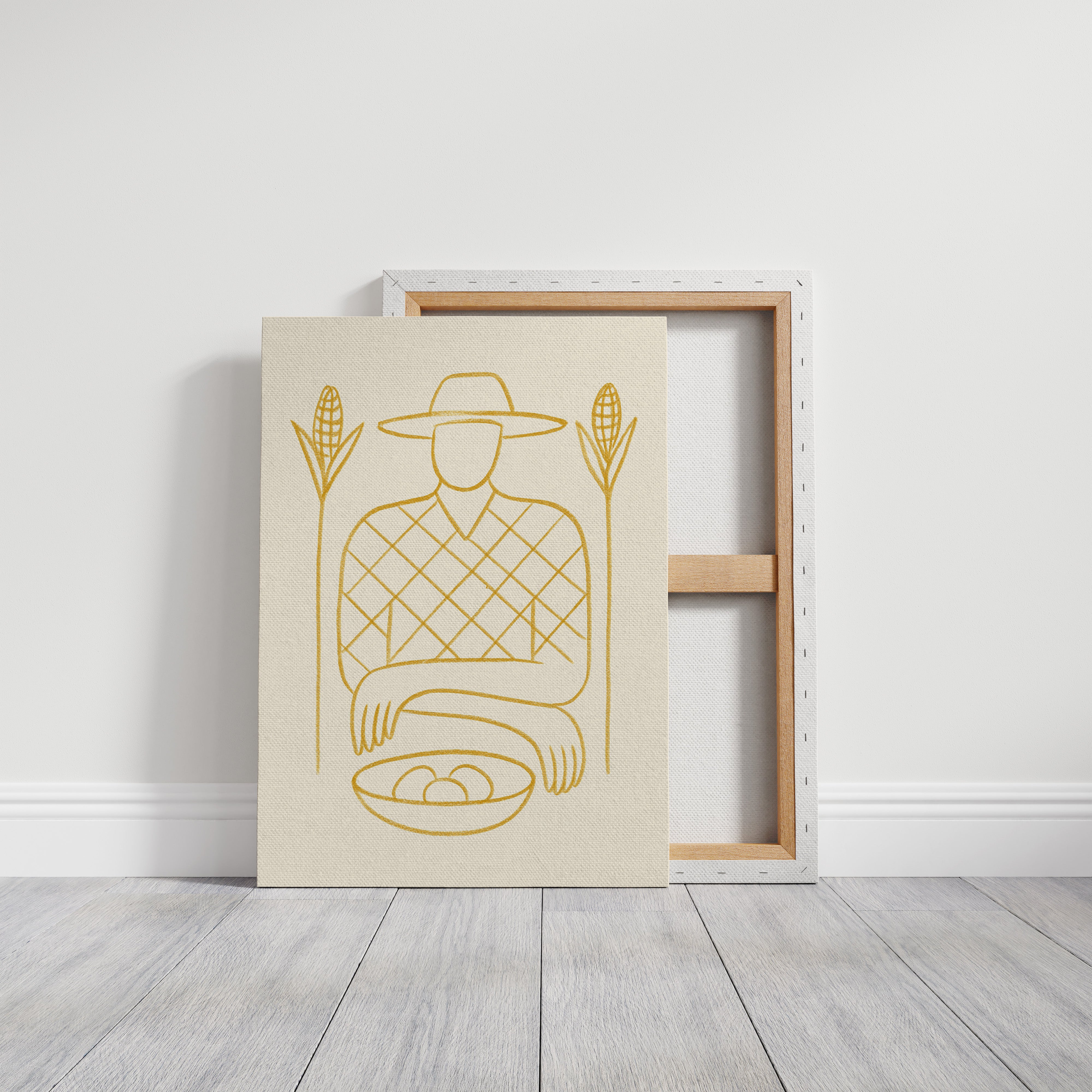Golden Harvest In Simple Lines