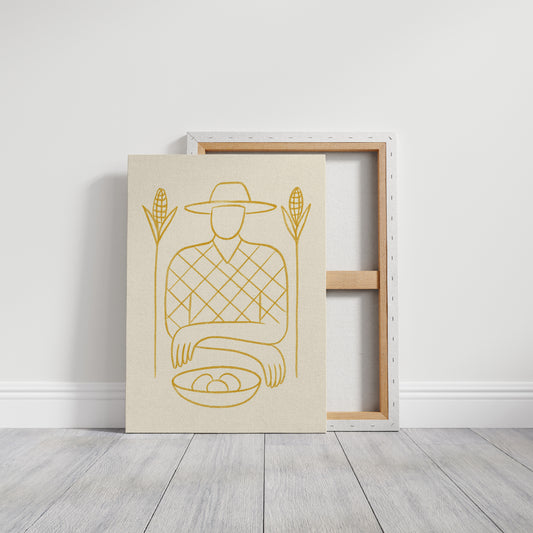 Golden Harvest In Simple Lines