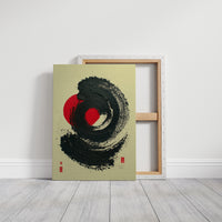 Red Sun Dances Through Ink