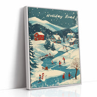 Alpine Village Under Winter Stars