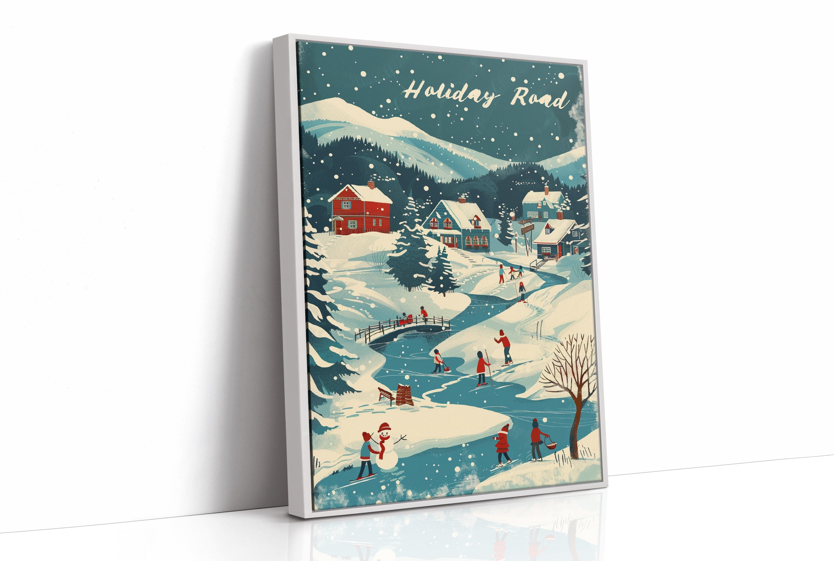 Alpine Village Under Winter Stars