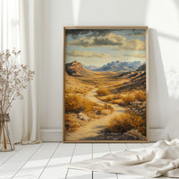 Winding Trail Through Golden Desert