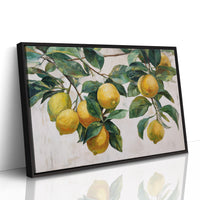 Sunlit Lemons Dance Among Leaves