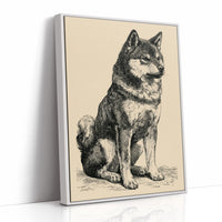 Alert & Upright: Vintage Spitz Engraving