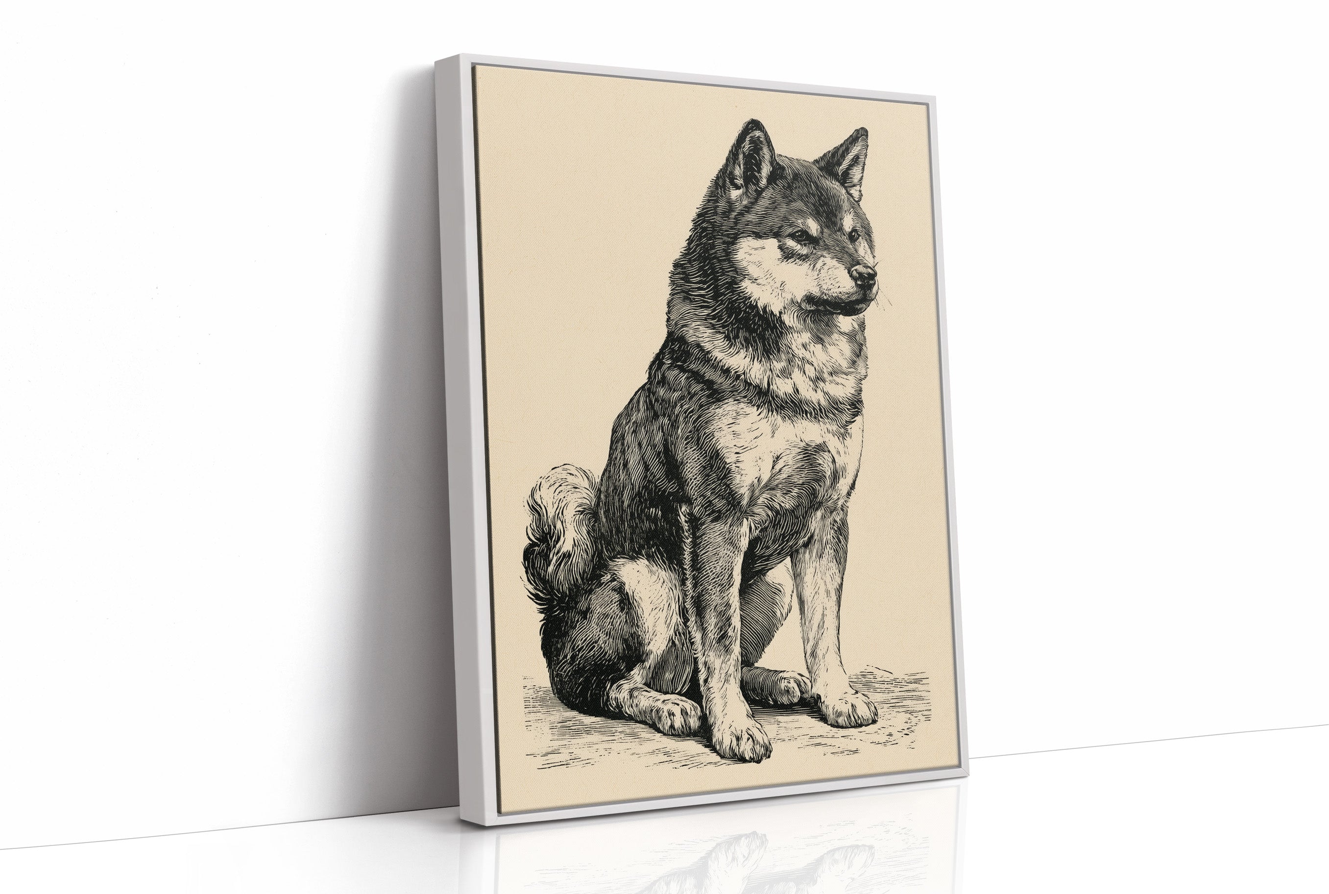 Alert & Upright: Vintage Spitz Engraving