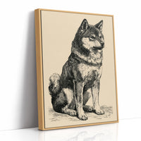 Alert & Upright: Vintage Spitz Engraving