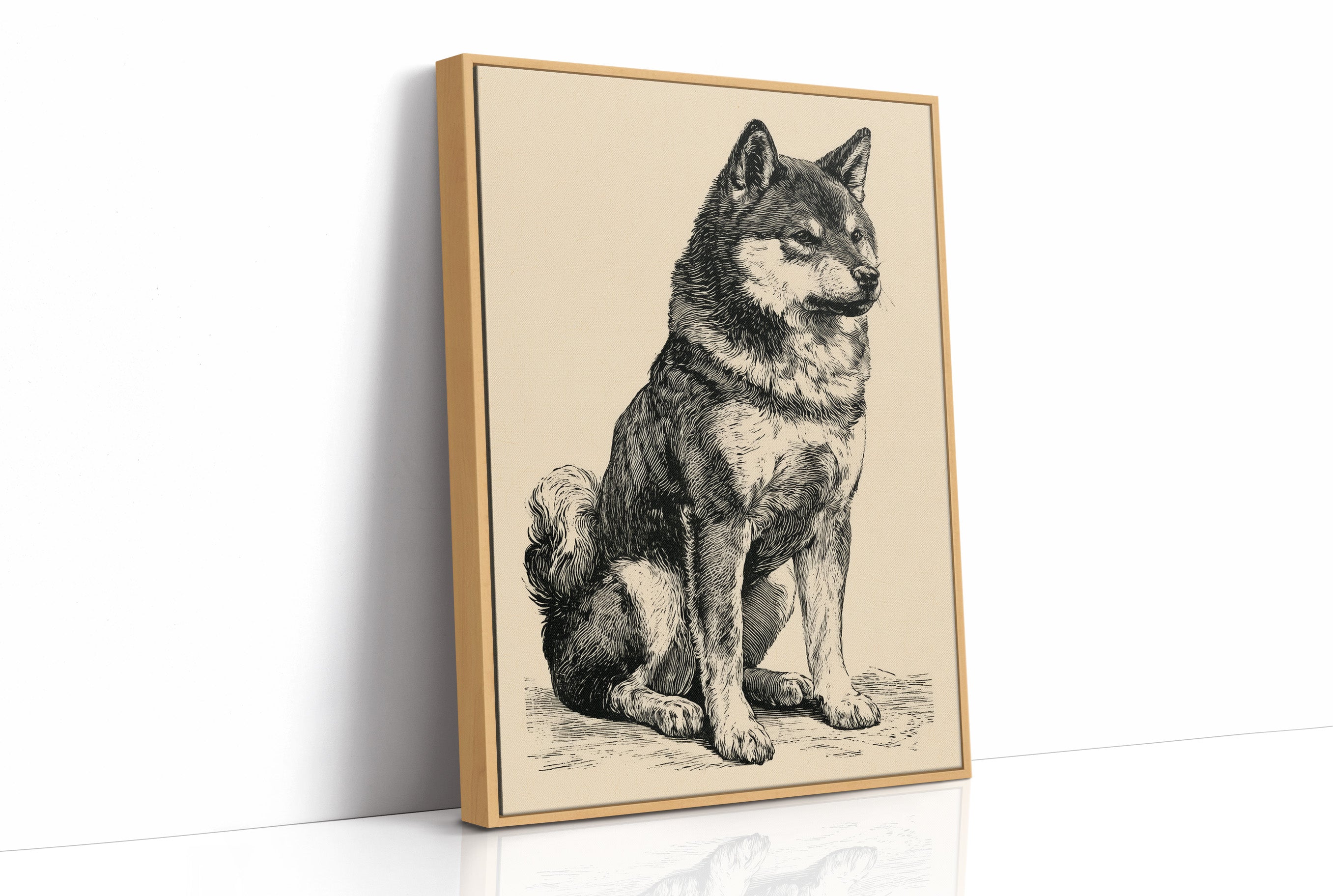Alert & Upright: Vintage Spitz Engraving