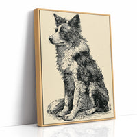 Border Watch: Bold Woodcut Collie
