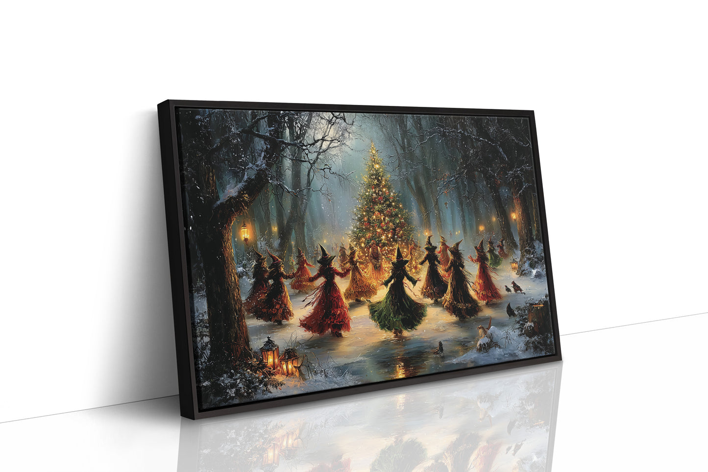 Witches Dancing Around the Forest Tree