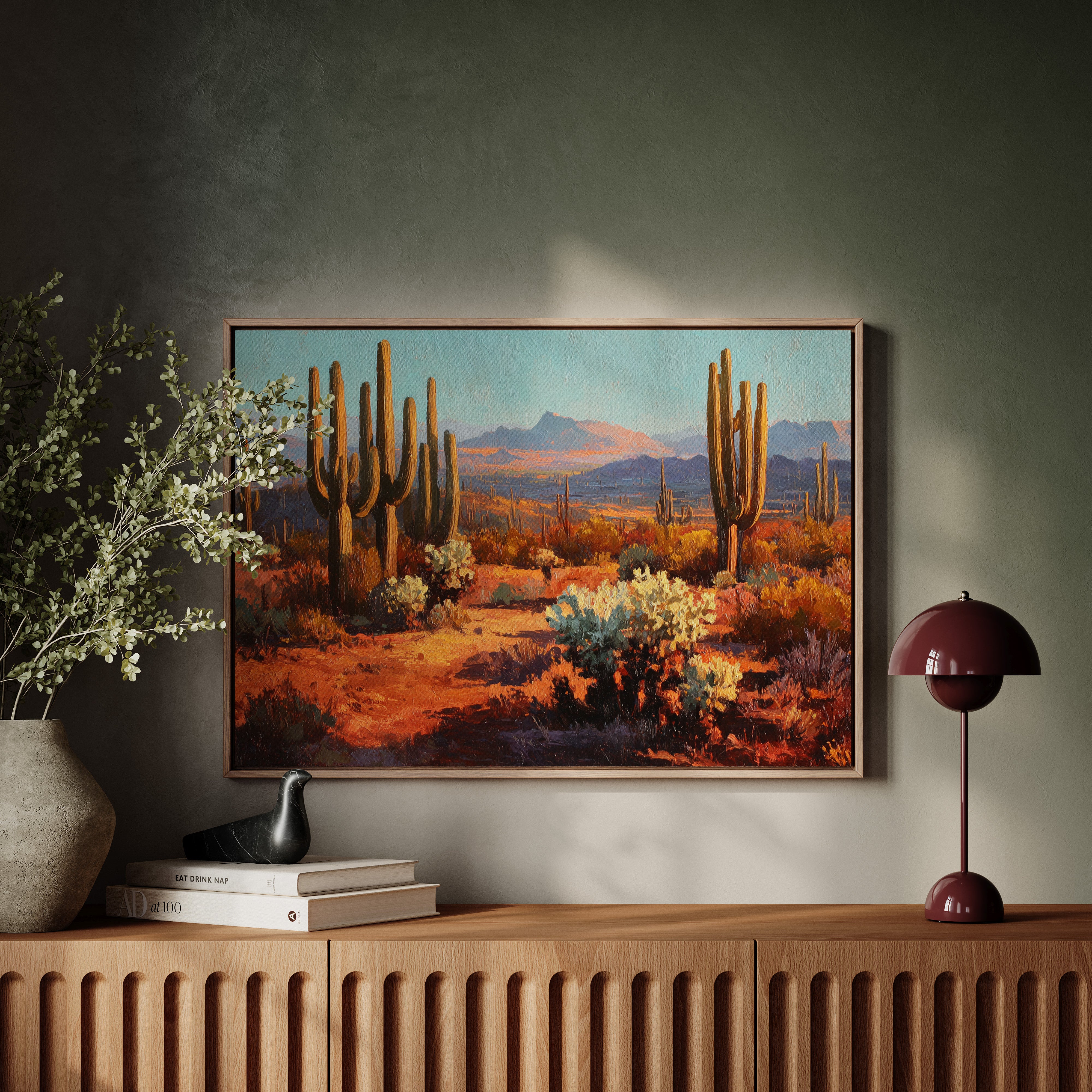 Copper Light Bathes Desert Giants