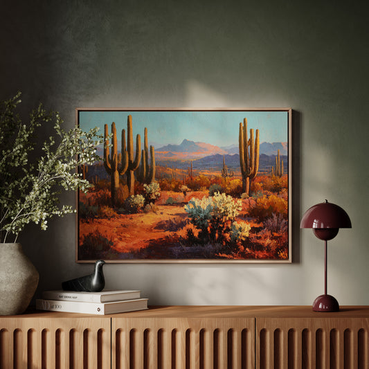 Copper Light Bathes Desert Giants