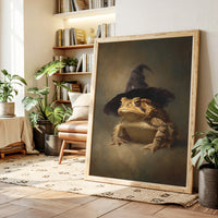 Charming Toad Witch Portrait - Whimsical Animal Art - Gallery Canvas image 5