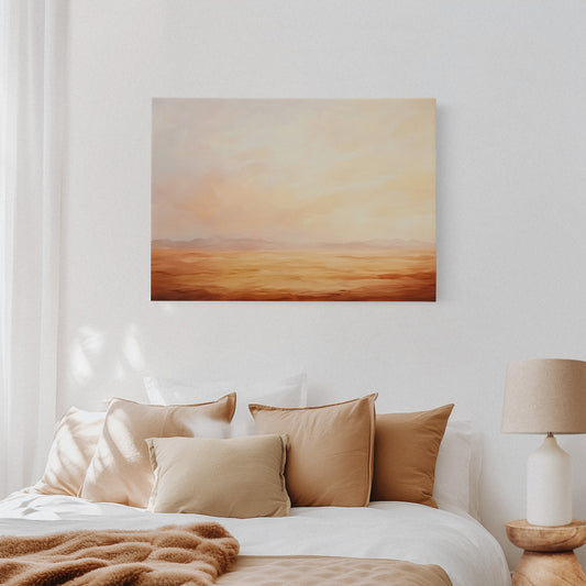 Golden Haze Over Desert Silence