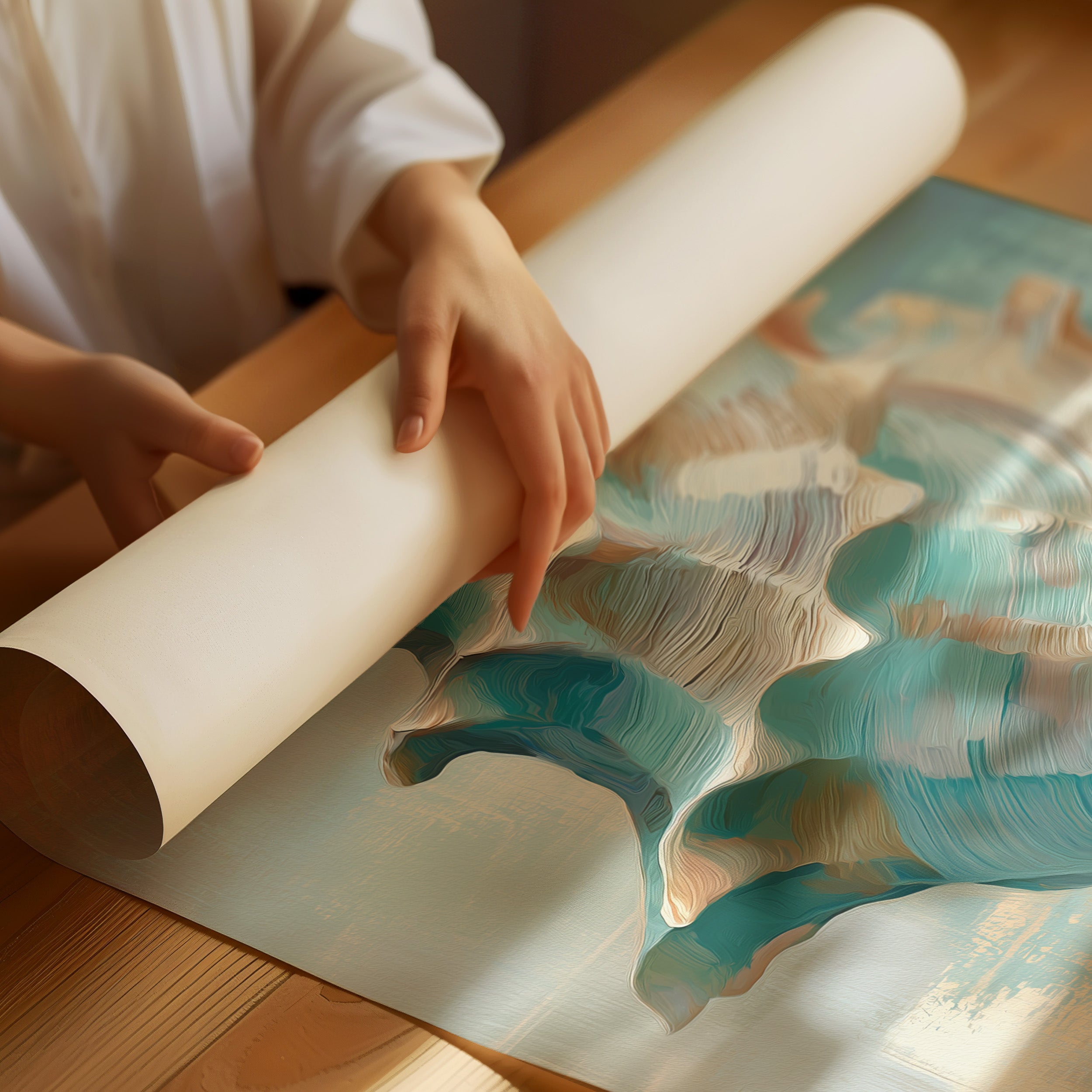 Ocean Memories In Wooden Frame