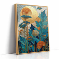 Gold Blooms Against a Gilded Moon