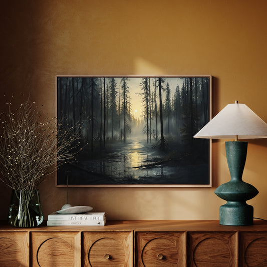 Ancient Pines Hold Moonlit Waters
