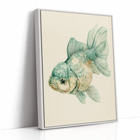 Seafoam Fancy: A Goldfish Portrait