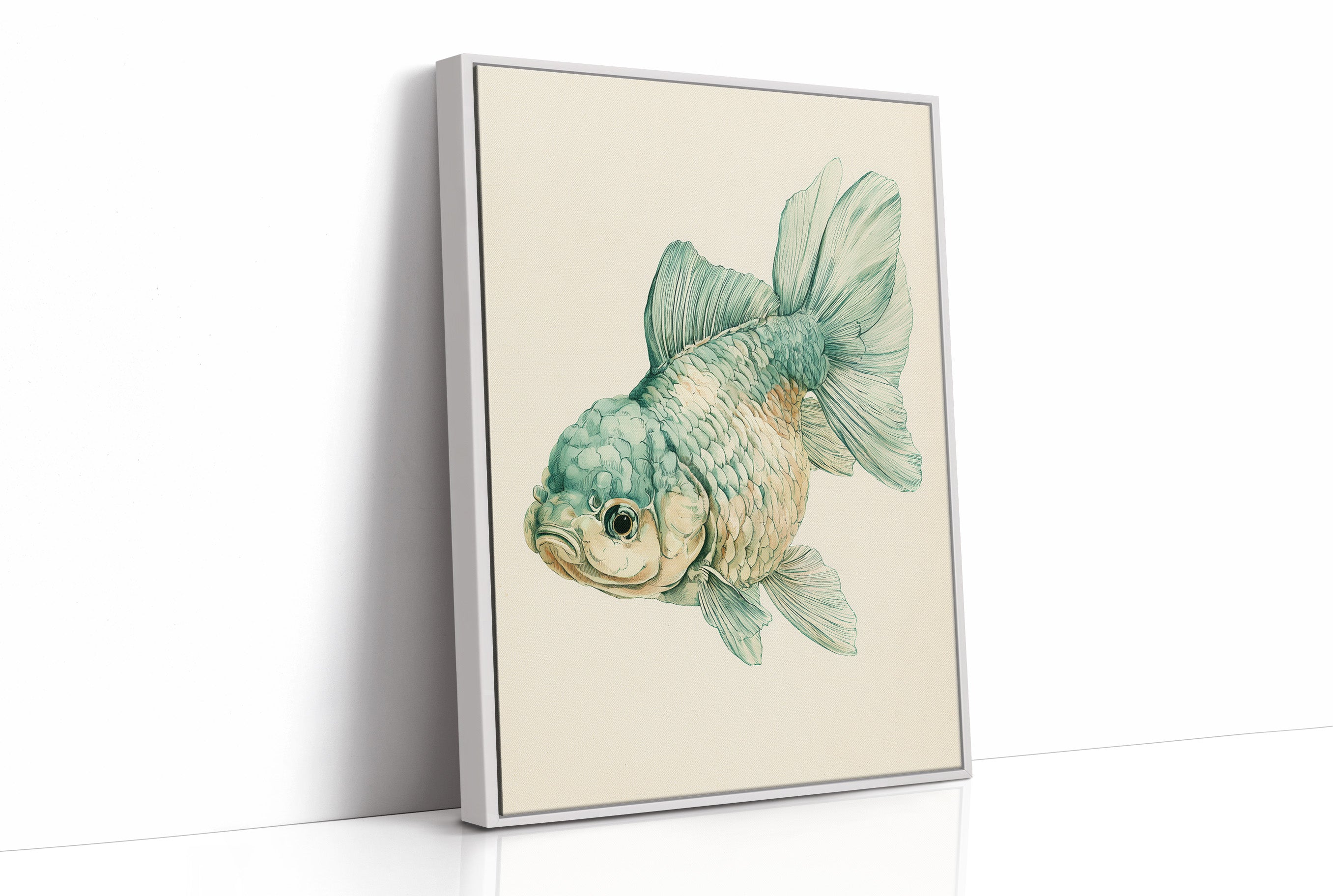 Seafoam Fancy: A Goldfish Portrait