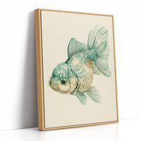 Seafoam Fancy: A Goldfish Portrait