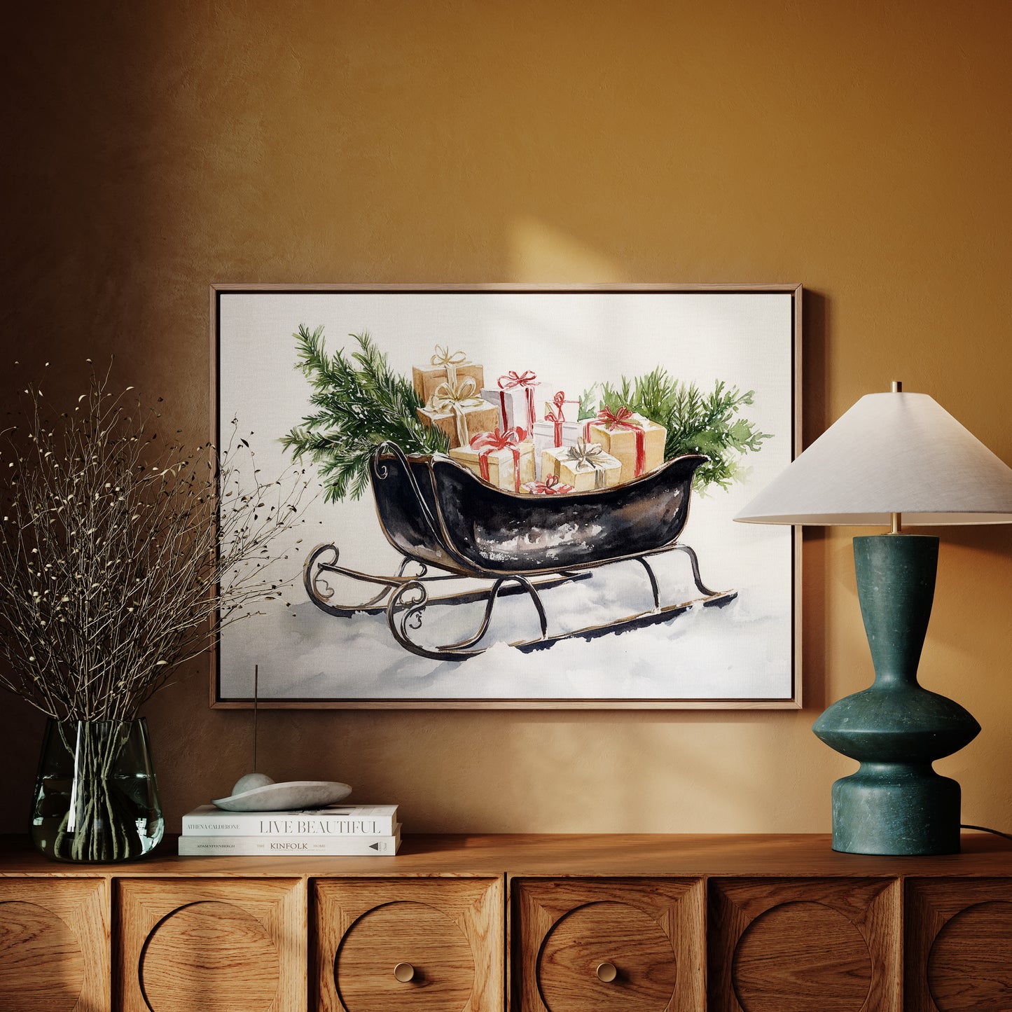 Vintage Sleigh Carries Winter Magic