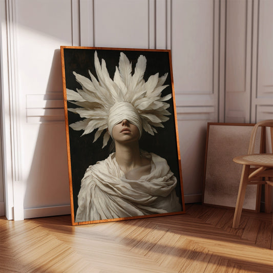 Blind Oracle in Ivory Feathers