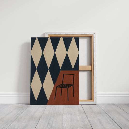Solitary Chair On Diamond Stage