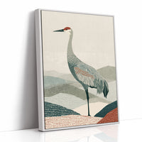 Sandhill Silhouette: Modern Crane Study
