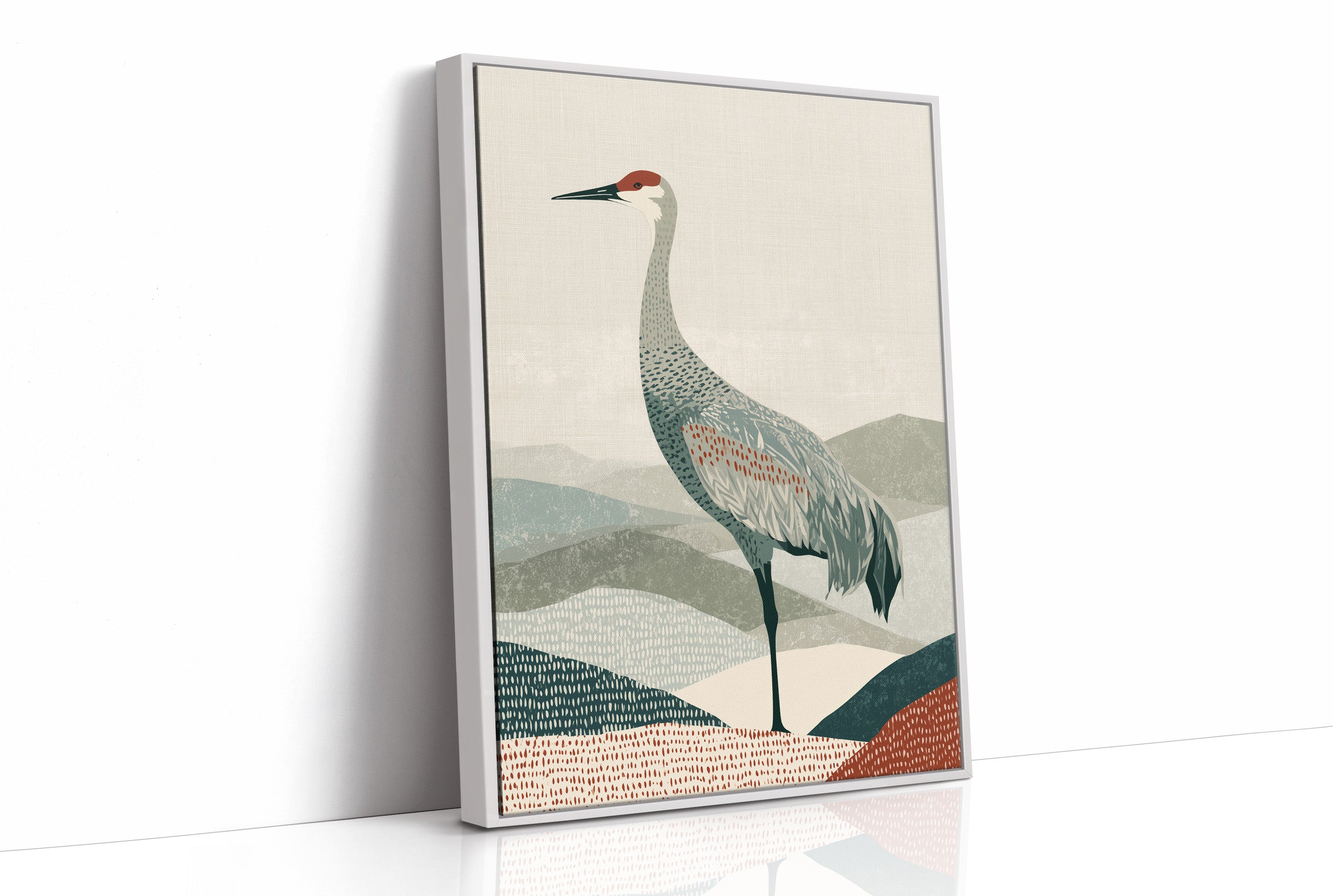 Sandhill Silhouette: Modern Crane Study