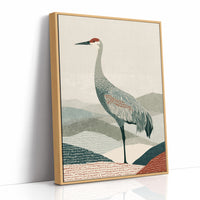 Sandhill Silhouette: Modern Crane Study