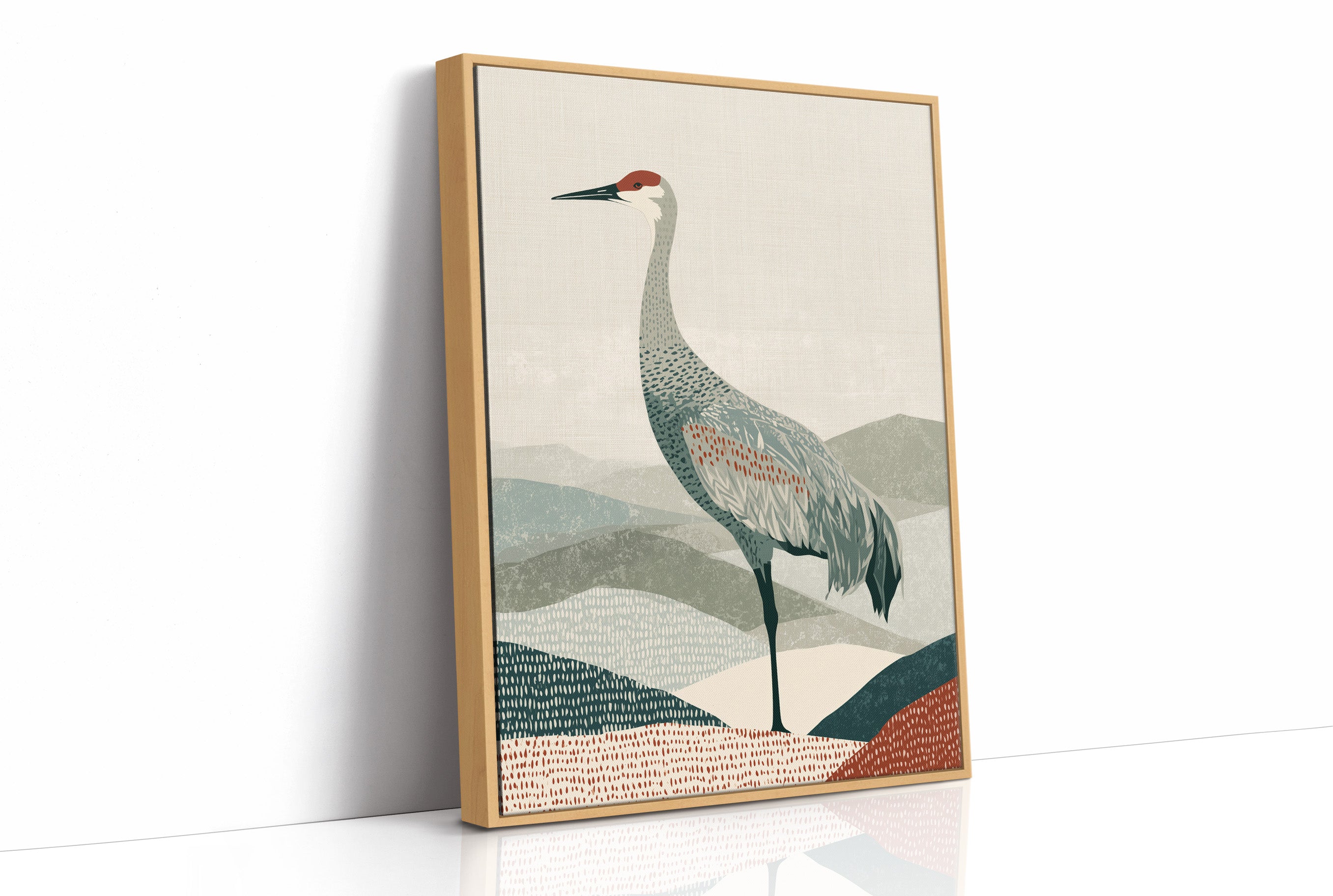 Sandhill Silhouette: Modern Crane Study