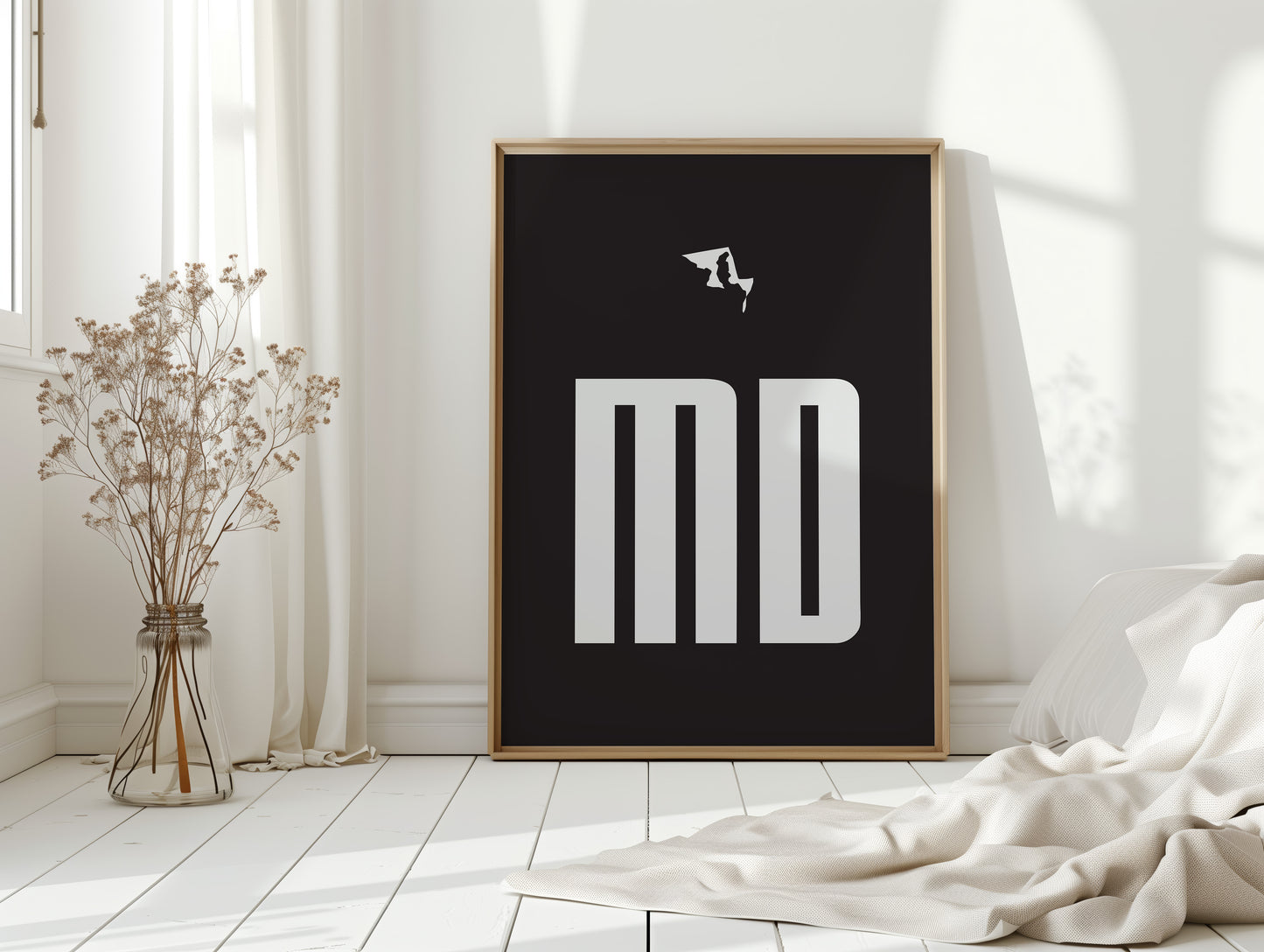 Bold Letters Map Maryland's Story